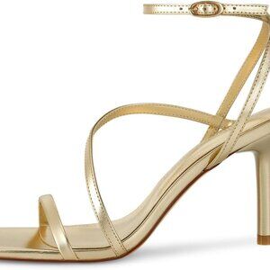 Women's Square Toe Strappy High Heel Sandals Ankle Strap Summer Dress Shoes